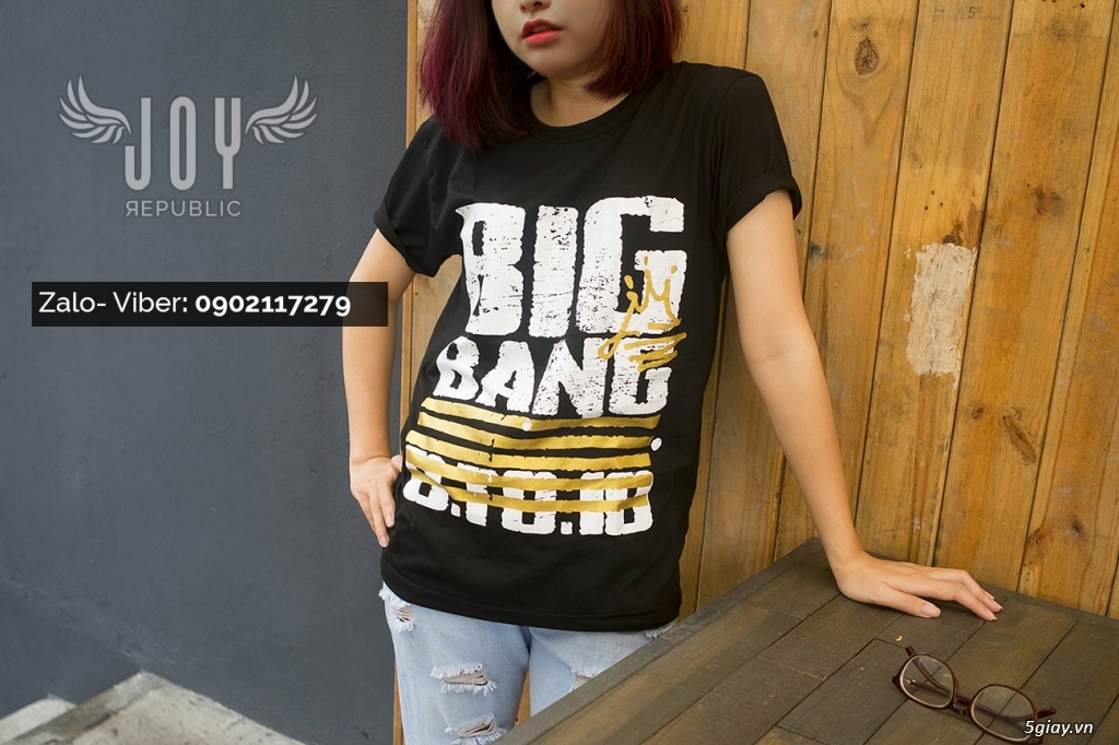 Áo thun Bigbang cực đẹp, chất, giá rẻ hai màu ĐEN TRẮNG - 1