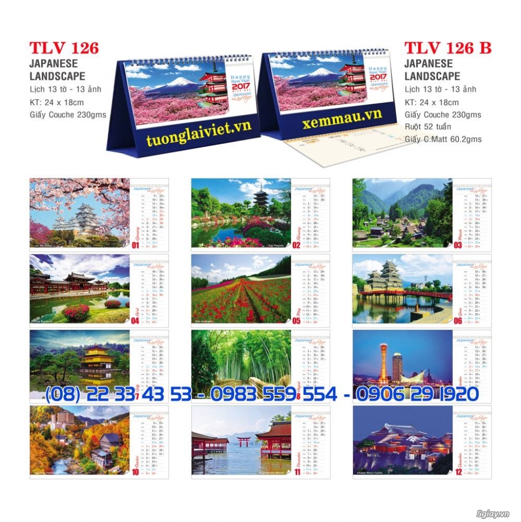 Làm lịch tết theo yêu cầu năm 2017 uy tín ở Gò Vấp