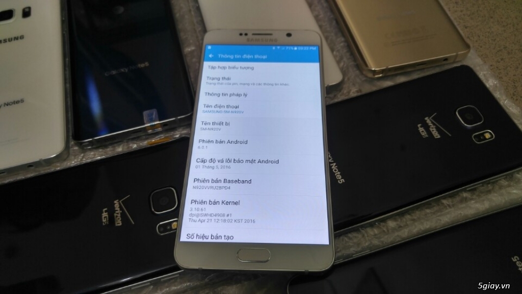 Samsung Galaxy NOTE 5 4G-32G, 4G-64G, đa sắc Gold, Blue, White, xách tay USA ( ATT, SPRINT, VERIZON) - 5