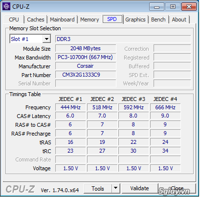 HCM - Corsair DDR3 2 x 2gb bus 1333 cần bán - 1