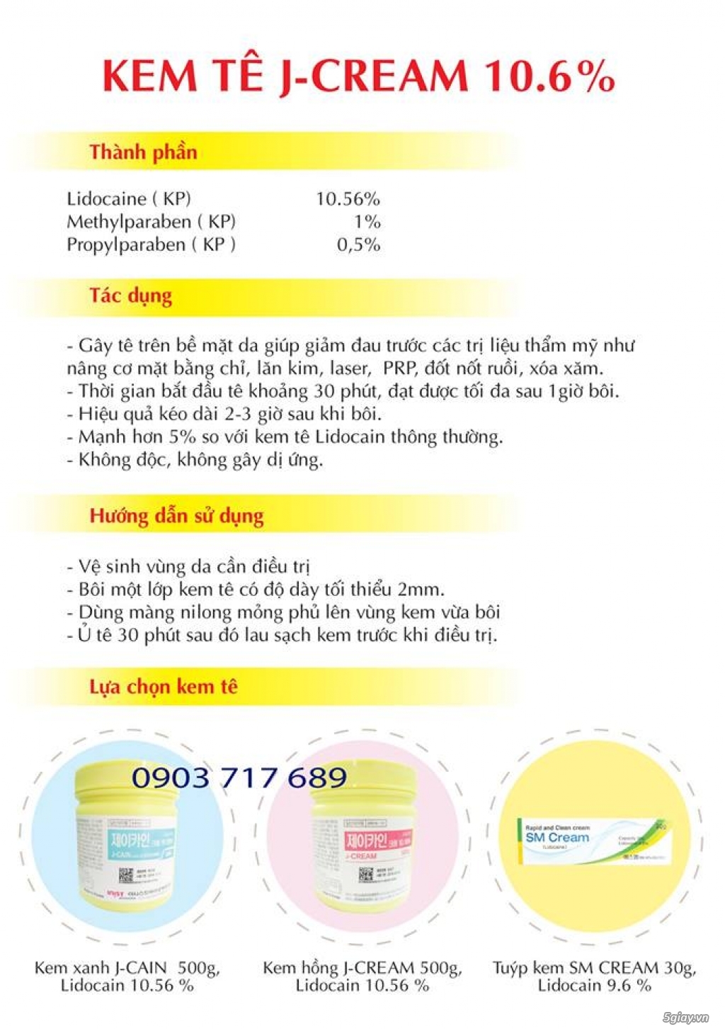 Kem tê J-Cream 500 gam – hàng chính hãng từ Hàn Quốc. LH: 0902447368. - 4