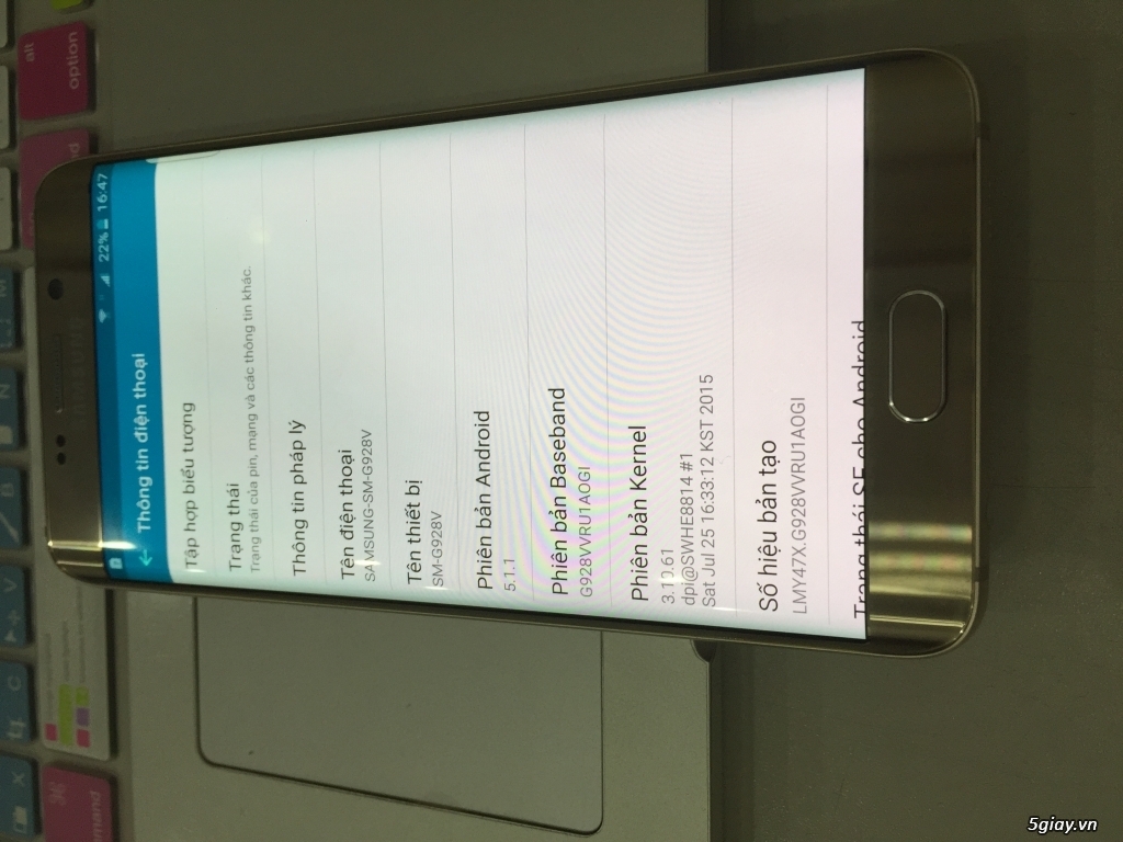 Samsung Galaxy S6 Edge Plus, MỚI MUA 25/8, BH 6T - 1