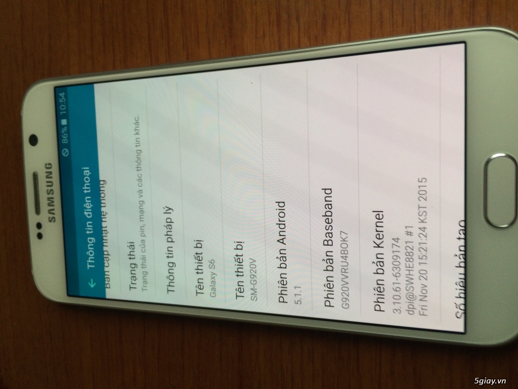 Galaxy S6 silver 64gb hàng Verizon - 3