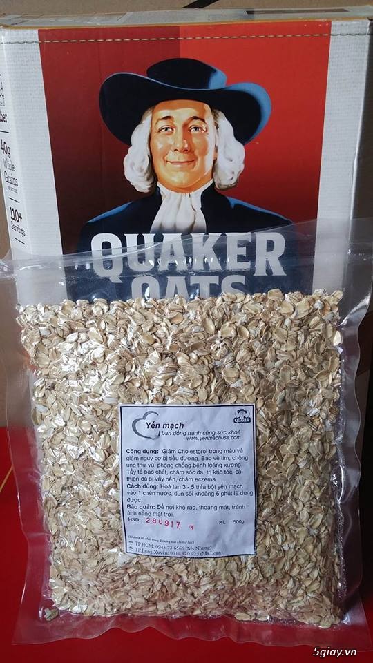Yến mạch nguyên chất 100% chính hãng Quaker Oats nhập khẩu từ Mỹ - 3