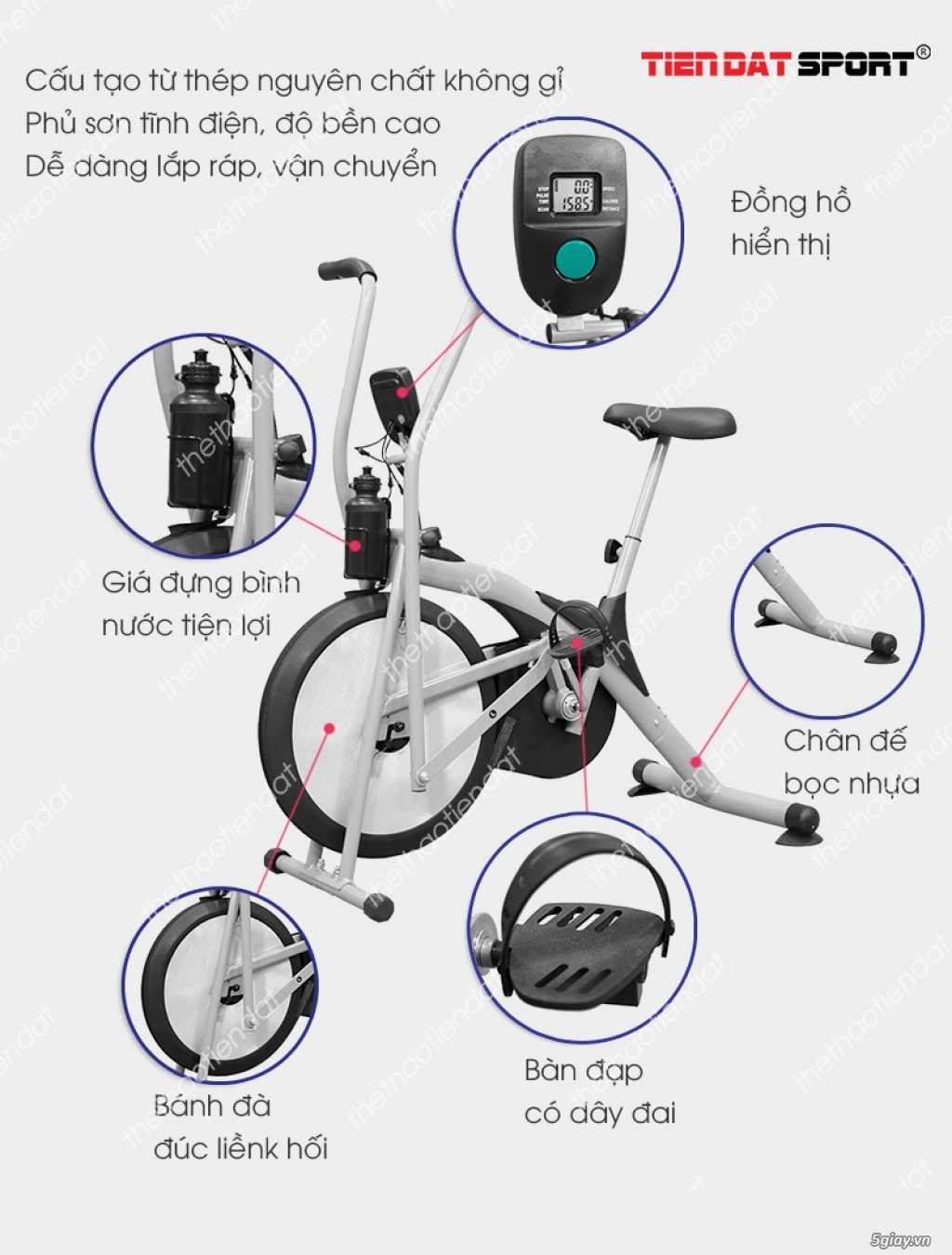 Xe đạp tập thể dục Air Bike Giá 1790000Đ thethaotiendat.com.vn - 1
