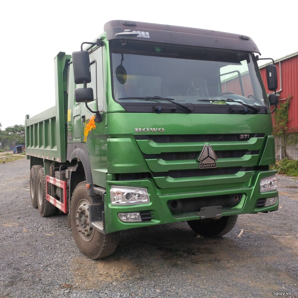 Xe Tải Ben Howo 3 Chân Động Cơ 371HP Thùng đúc,thùng Vuông - 1