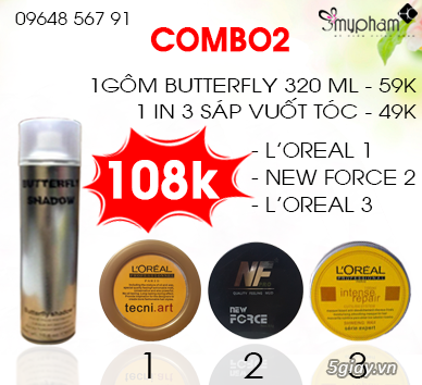 COMBO GÔM SÁP TÓC CHỈ TỪ 98K - RẺ NHẤT HÀ NỘI - 4