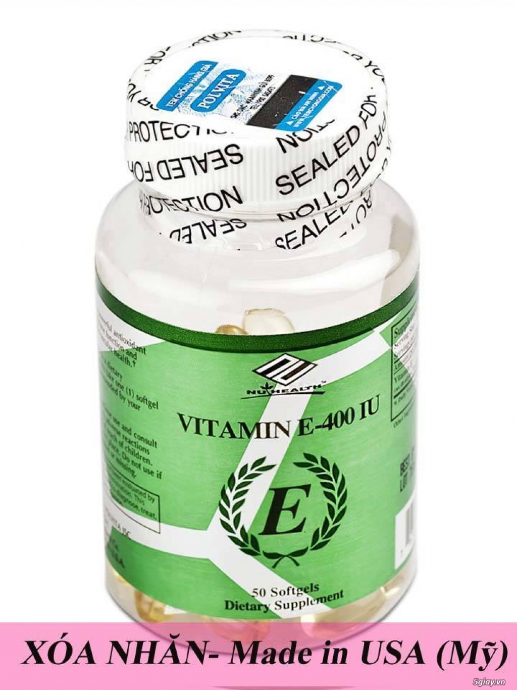 Vitamin E 400IU – Xuất xứ: USA (Chất lượng, giá tốt) - 1