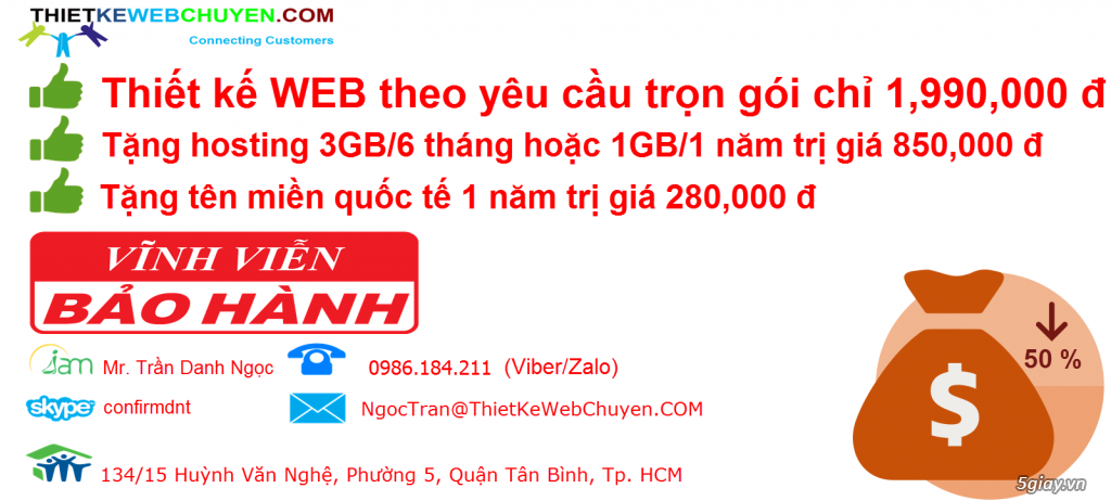 Thiết kế web trọn gói CHỈ 1.990.000 VND 0986.184.211 (VIBER,ZALO) (Mr. Ngọc)
