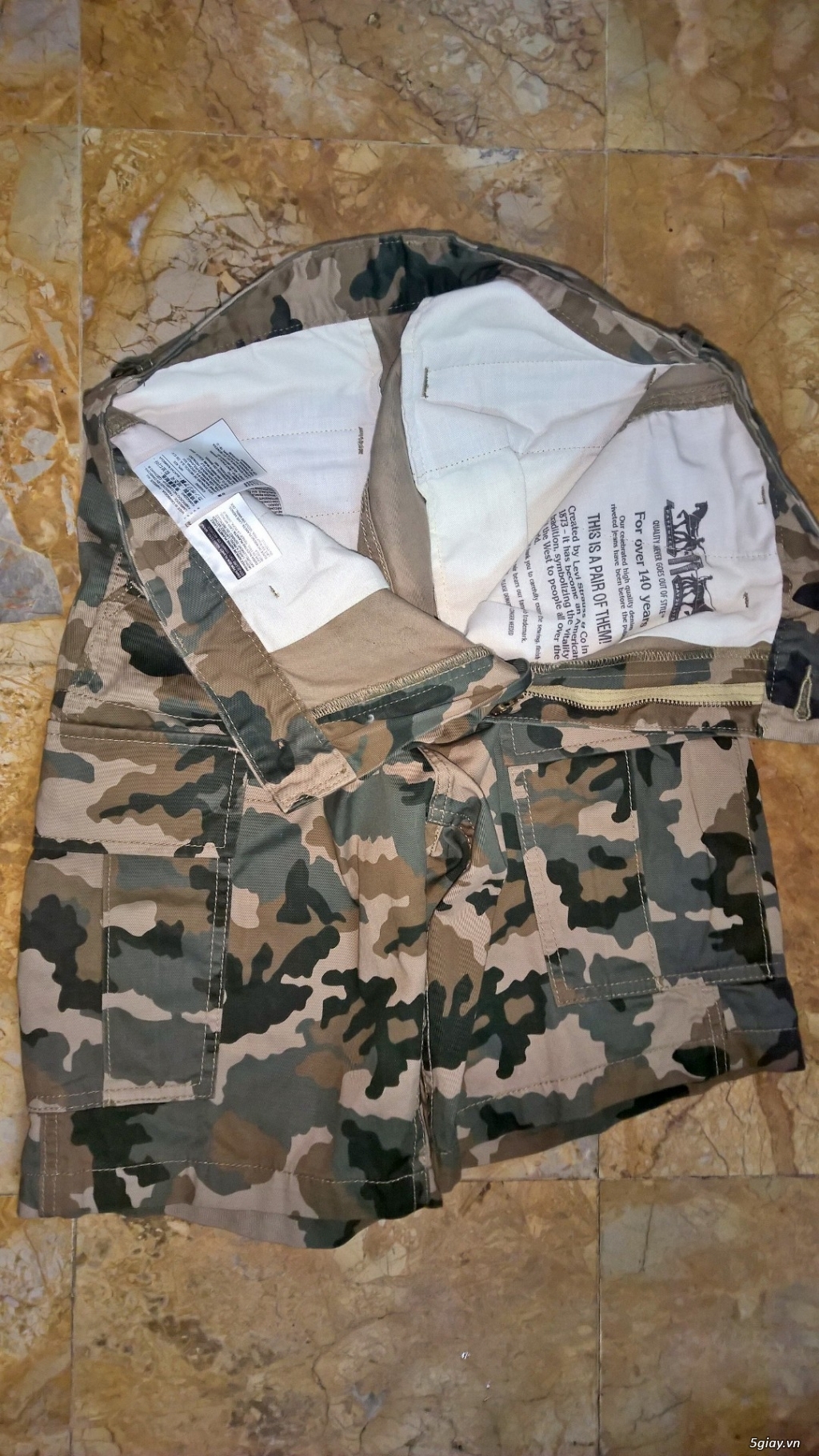 quần lửng túi hộp họa tiết camo - 22