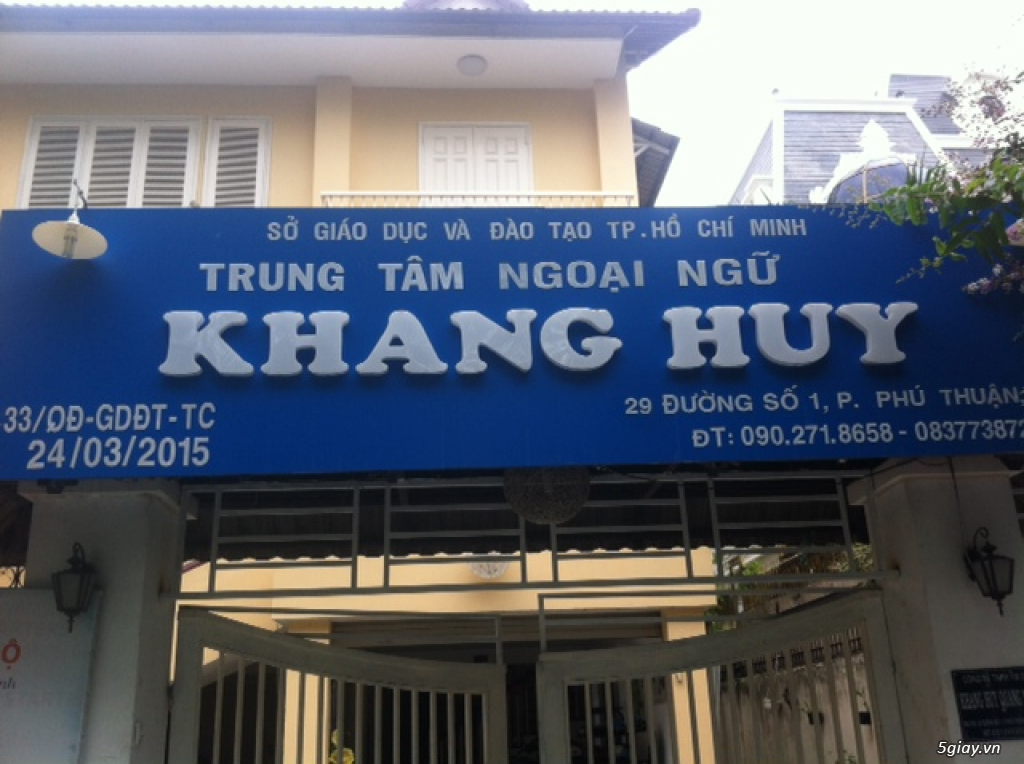 Trung tâm Khang Huy chuyên dạy anh văn ở Q7, 5 TP.HCM
