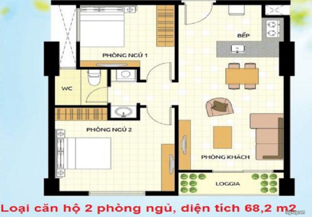 Bán gấp CHCC 68m2 2PN, Nguyễn Duy Trinh Q2, giá cực tốt, tặng kèm nội thất. - 6