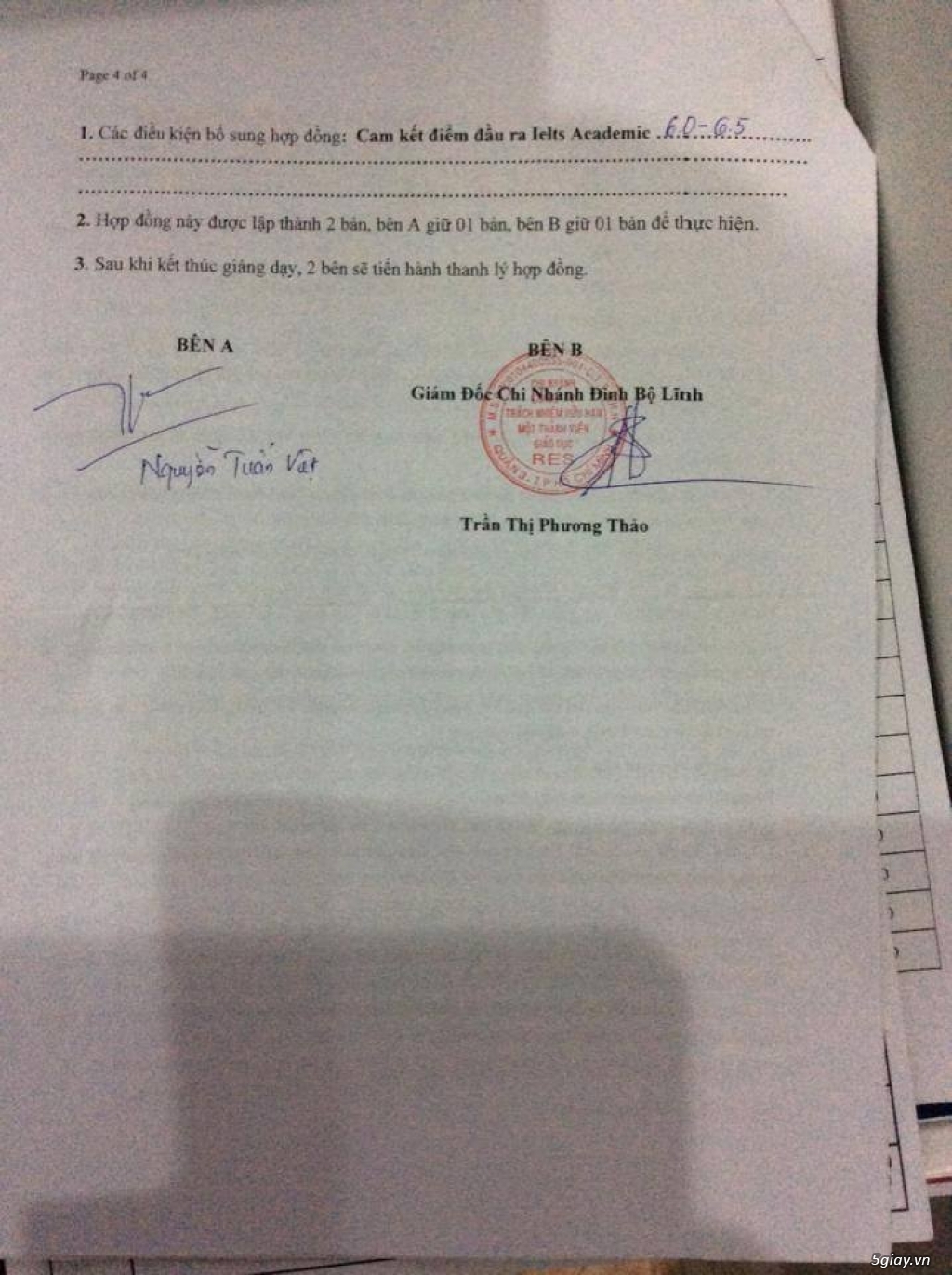 Nhượng lại suất học IELTS đảm bảo đầu ra tại RES - 1