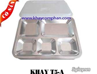 Khay cơm inox T5-A, khay cơm inox 5 ngăn, khay ăn inox 5 ngăn, khay cơm văn phòng, khay cơm inox - 7