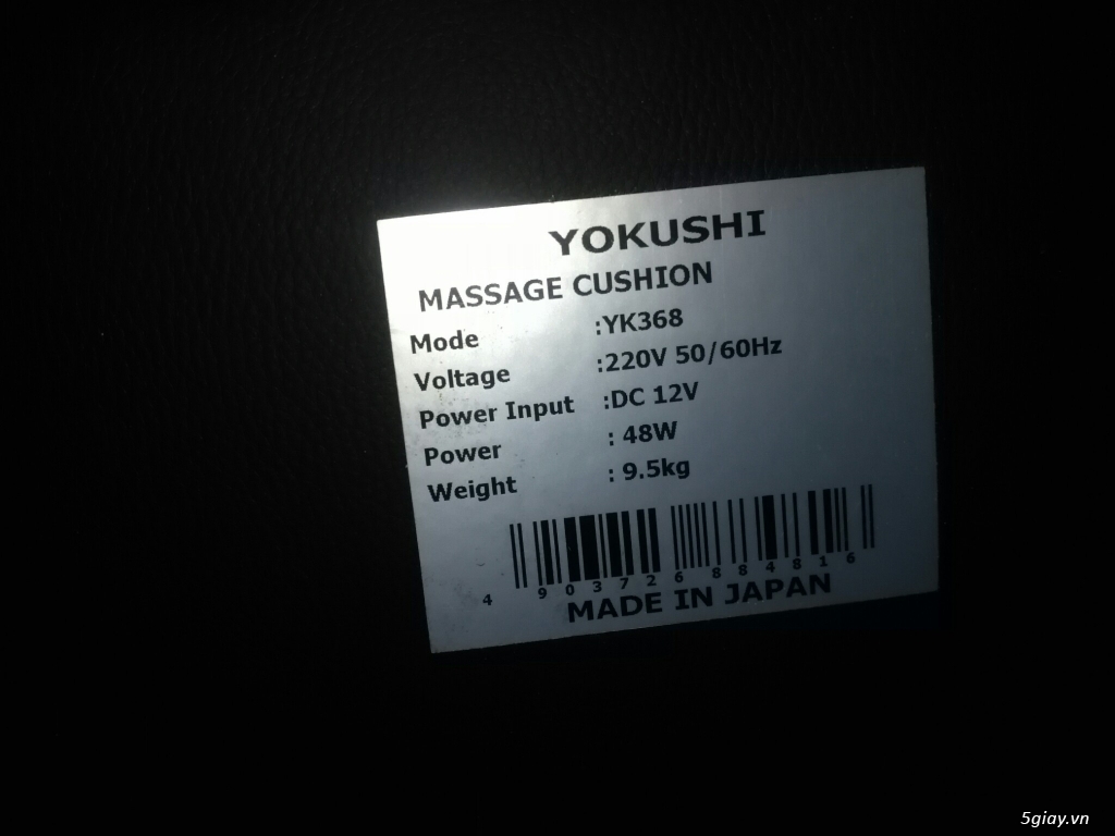 Cần bán ghế đệm Massage Yokushi xịn Nhật - 2