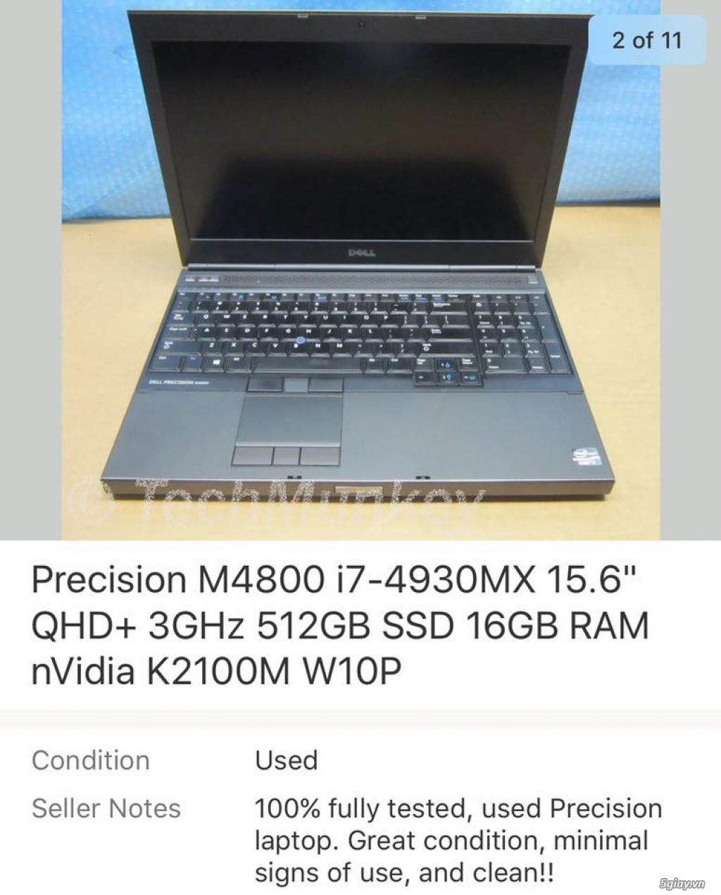 Laptop Dell Precision M4xxx - WS chuyên đồ họa, render, dựng phim. - 31