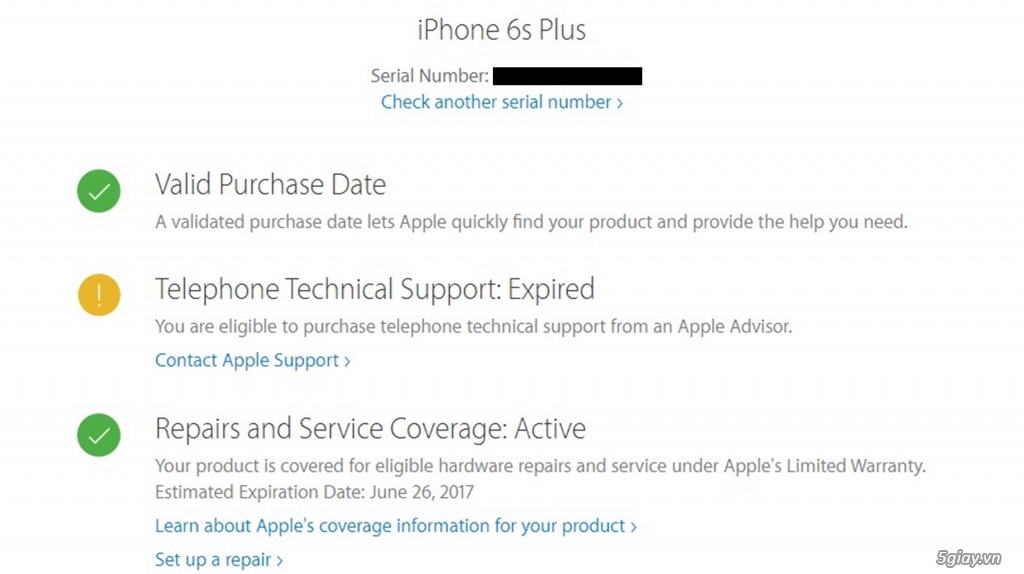 iPhone 6s Plus Rose Gold 16GB mua ở Thế Giới Di Động còn bảo hành 9 tháng - 1