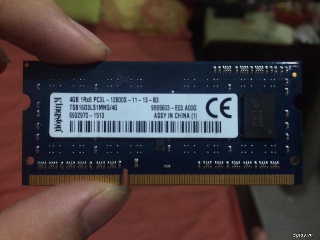 RAM Kingston 4GB/8GB DDR3 bus 1600 cho Laptop