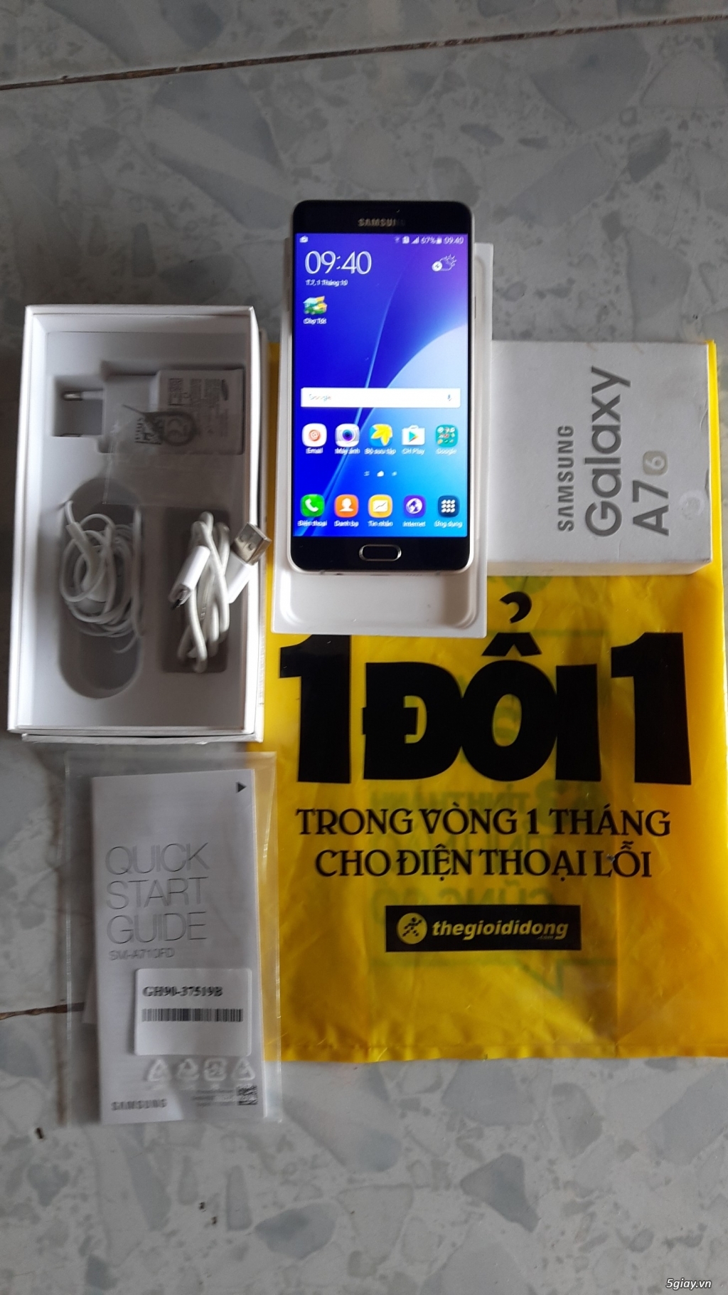 samsung A7 2016 full hộp, máy tgdd bảo hành 9 tháng - 2
