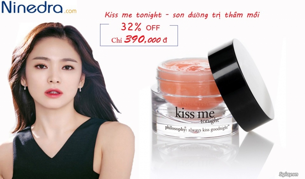 [32% OFF] Kiss Me Tonight - Giải pháp dưỡng môi và trị thâm môi hoàn hảo nhất!