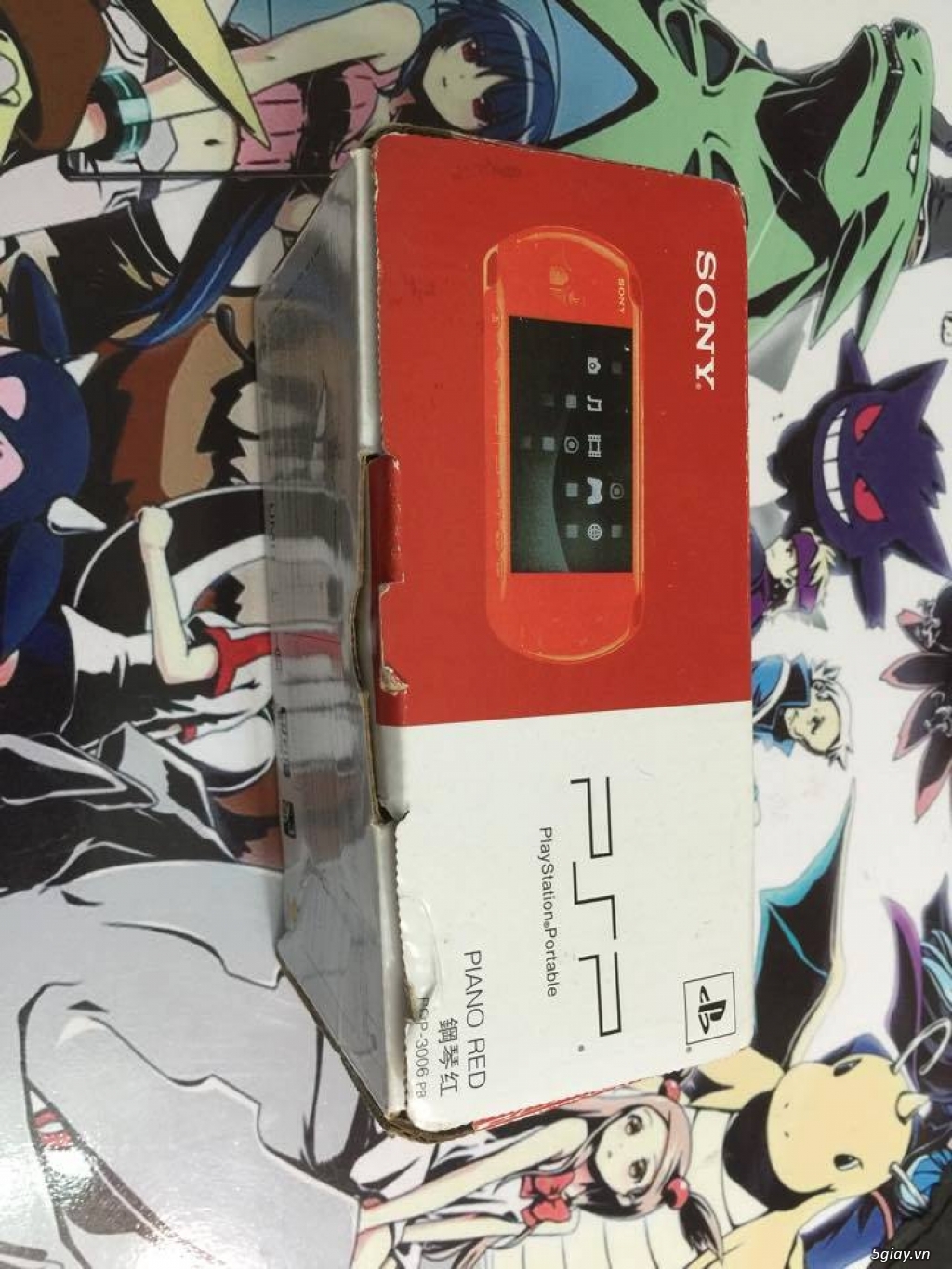 [BÁN] PSP 3000, Piano Red, Fullbox, like new, thẻ 8GB - 3
