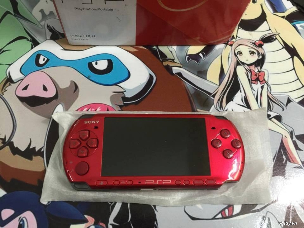 [BÁN] PSP 3000, Piano Red, Fullbox, like new, thẻ 8GB - 1