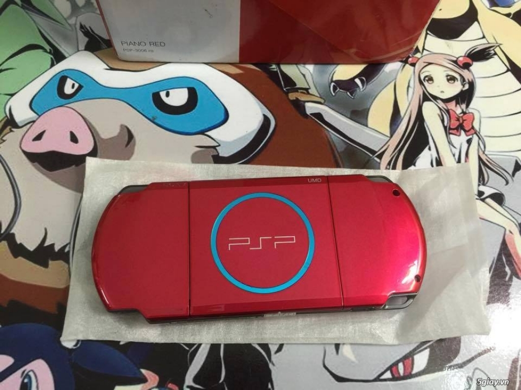 [BÁN] PSP 3000, Piano Red, Fullbox, like new, thẻ 8GB - 2
