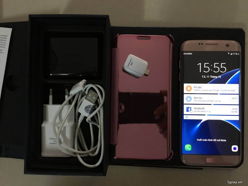 HCM - Samsung S7 edge màu hồng 99% công ty . - 3