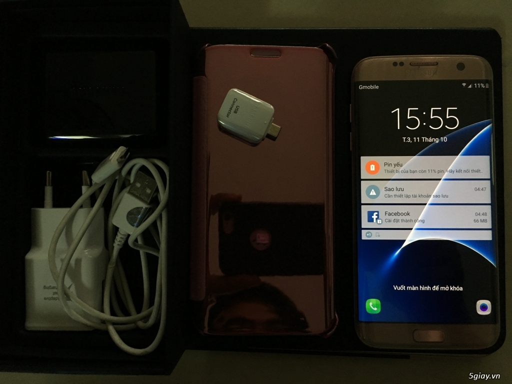 HCM - Samsung S7 edge màu hồng 99% công ty . - 1