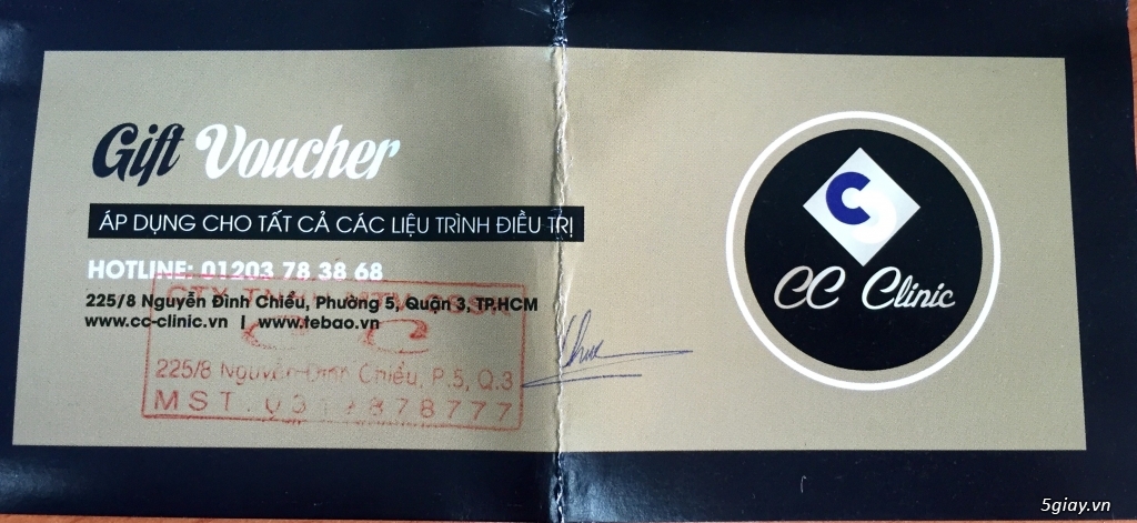 Voucher Thẩm mỹ viện CC Clinic