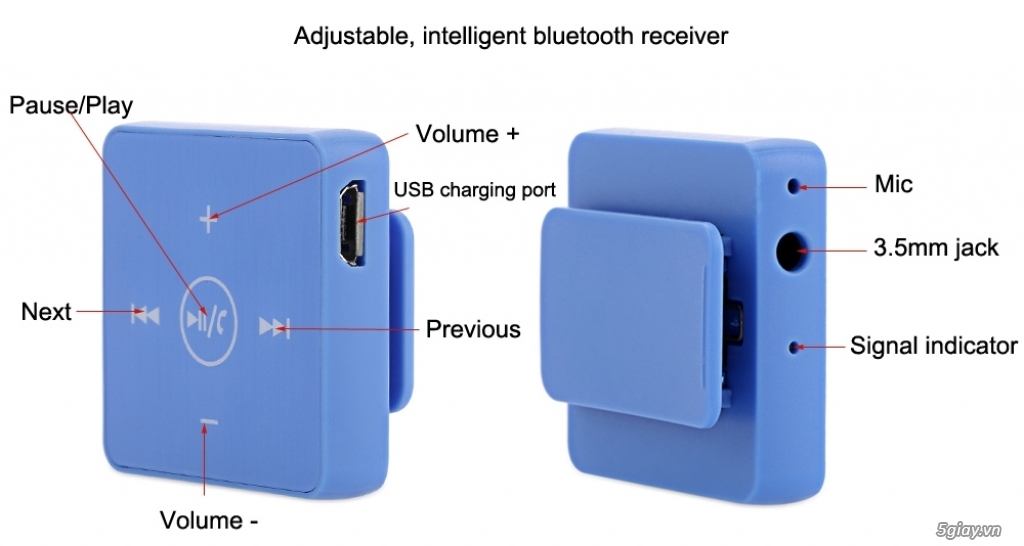 Bluetooth V3.0, thời gian sử dụng liên tục 5h, chất lượng tốt, giá rẻ. - 2
