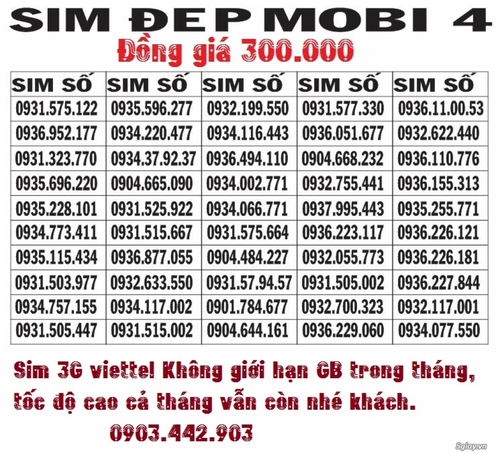 Sim 3G không giới hạn GB+tốc độ cao cả tháng. Sim 3g giá rẽ khác - 1