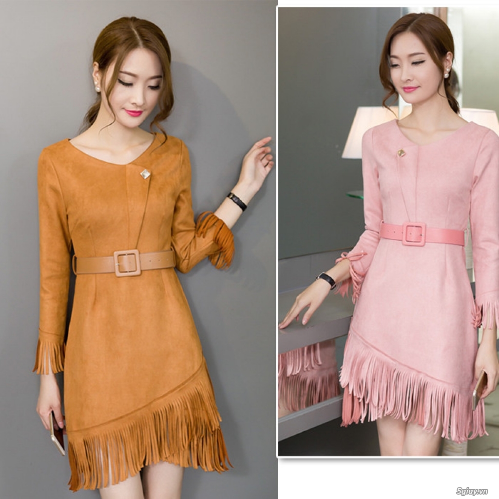 Hàng nhập đầm tua rua chân váy kèm phụ kiện D0250