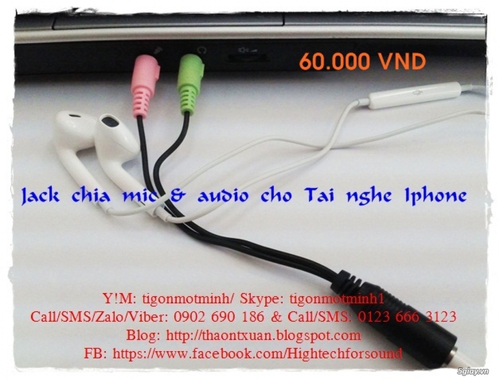 Jack chuyển 2.5, 3.5, 6.3 và dây cáp nối dài cho tai nghe, loa - 24