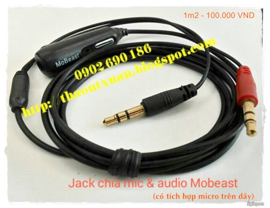 Jack chuyển 2.5, 3.5, 6.3 và dây cáp nối dài cho tai nghe, loa - 16