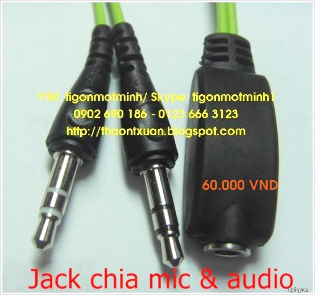 Jack chuyển 2.5, 3.5, 6.3 và dây cáp nối dài cho tai nghe, loa - 28
