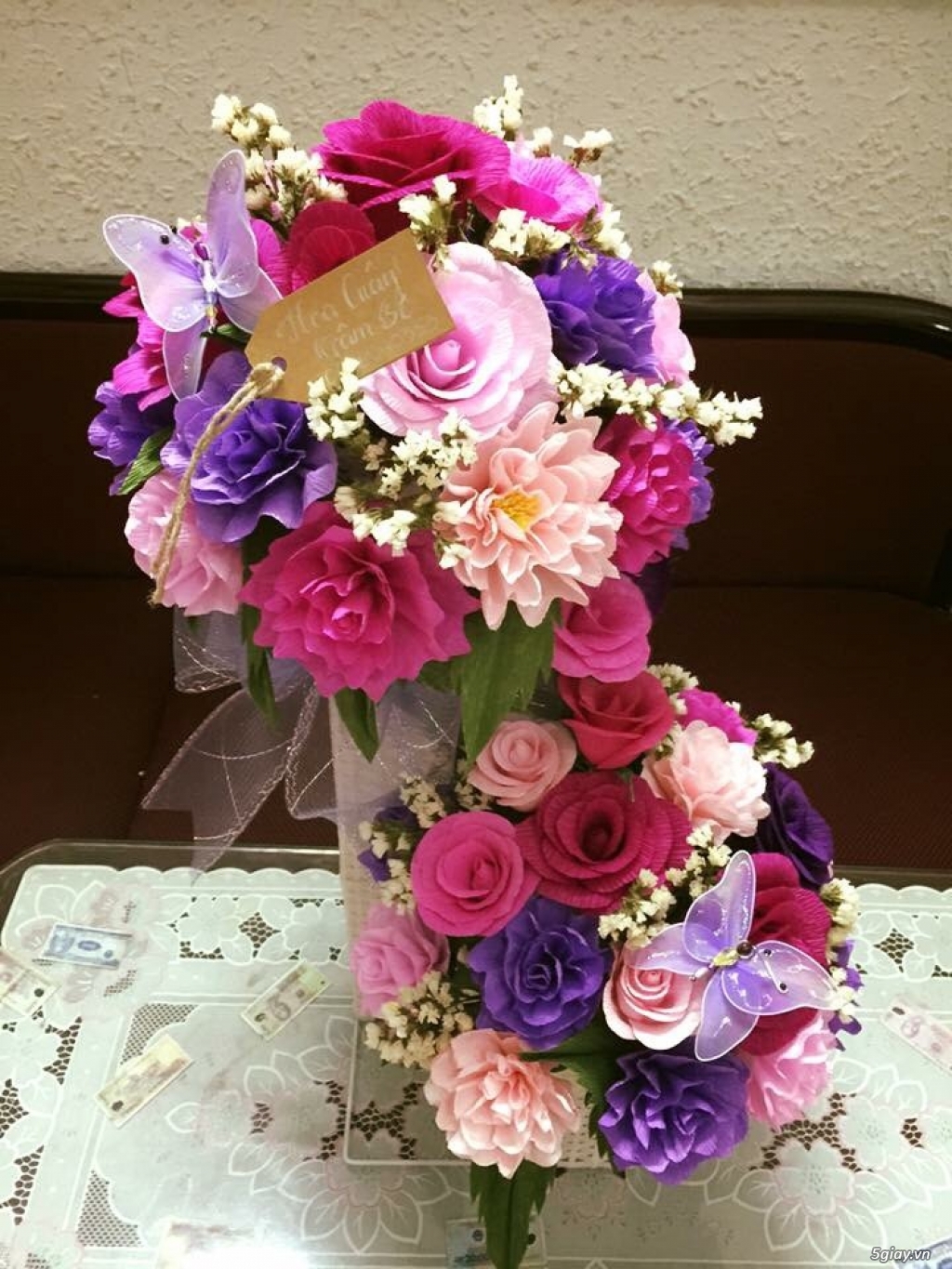 Hoa giấy Nhận đặt hoa 20-11 và hoa sinh nhật hoa cầm tay cô dâu - 1