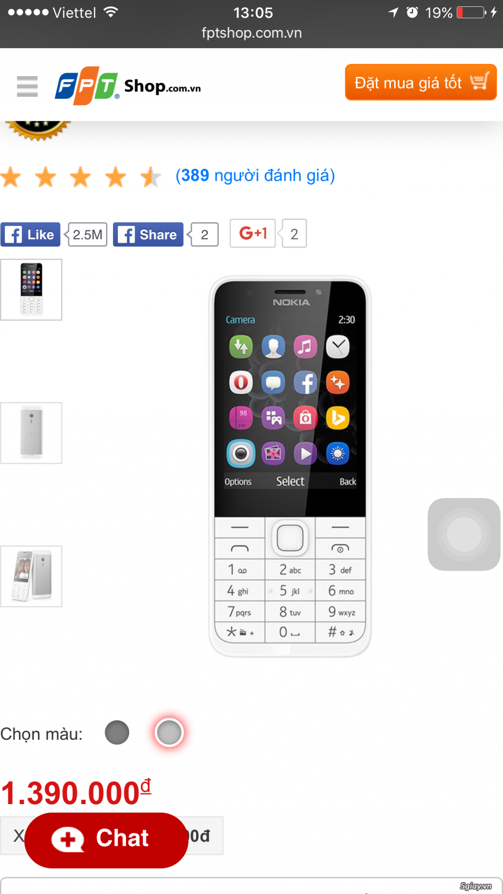 Nokia 230 màu trắng New 100% hàng Fpt kg sử dụng cần bán - 3