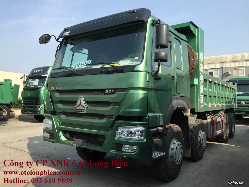 Xe ben 3 chân Howo 371 tải trọng 12-13 tấn 2016, 2017 - 2