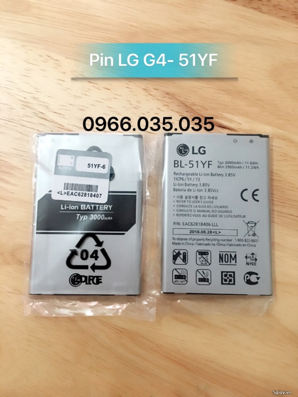 [Pin+Dock LG] G2,Gpro,Gpro 2,G3,G4,G5 Zin máy &[Pin Samsung] Note3,Note4,Note edge,S4,S5 Chính Hãng - 9
