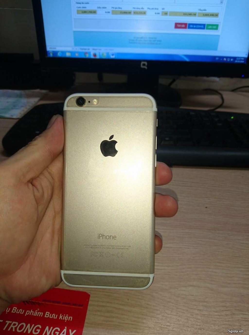 Iphone 6 16 gb vn gold vỏ zin main zin mh zin 7tr5 - 1