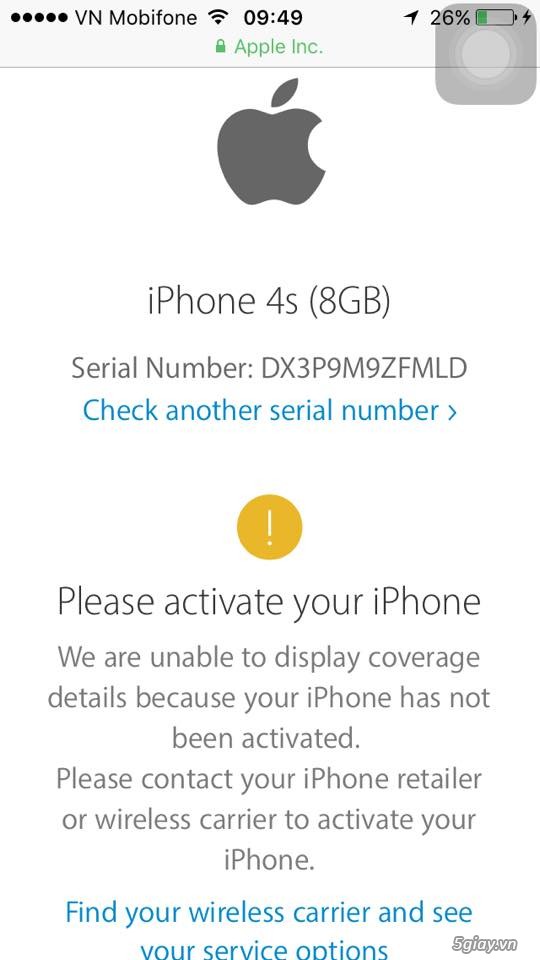 iphone 4s 8G fullbox, nguyên seal, chưa active - 3