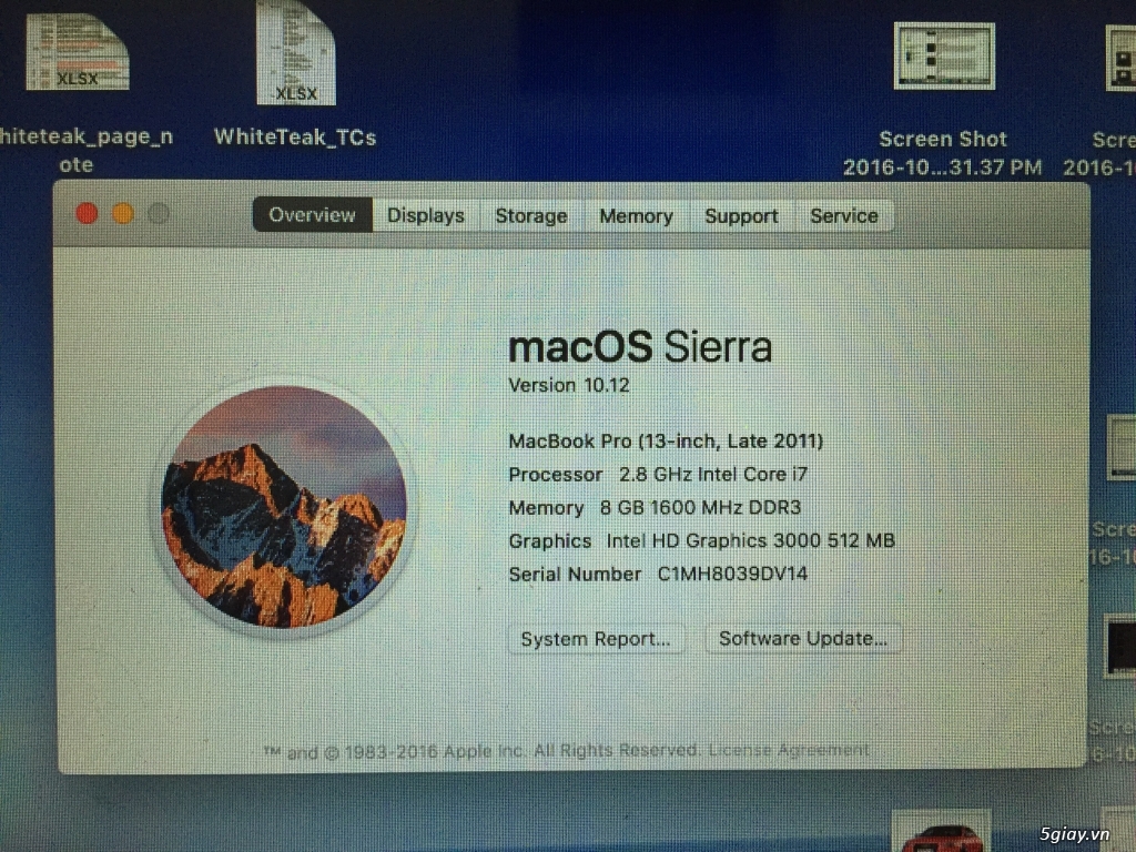 Cần bán Mac Pro 2011 - 13in - i7 - likenew nguyên zin - 3