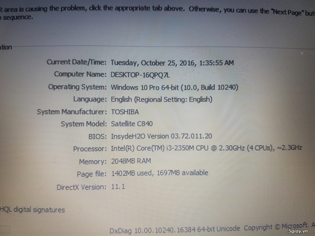 Toshiba C40 A ( Core i5-4200M, Ram 4G ) / Toshiba C840 Core i Sandy - 11