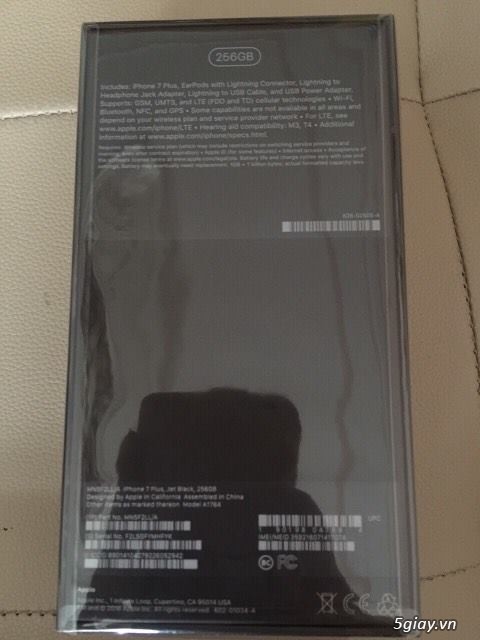 iPhone 7 Plus 256gb Jetblack nguyên seal hàng US