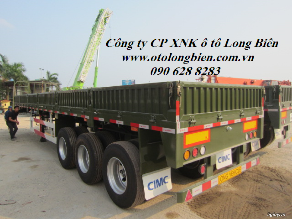 Mooc 2,3 trục sàn,lửng mooc ben CIMC,Doosung tải trọng cao - 3