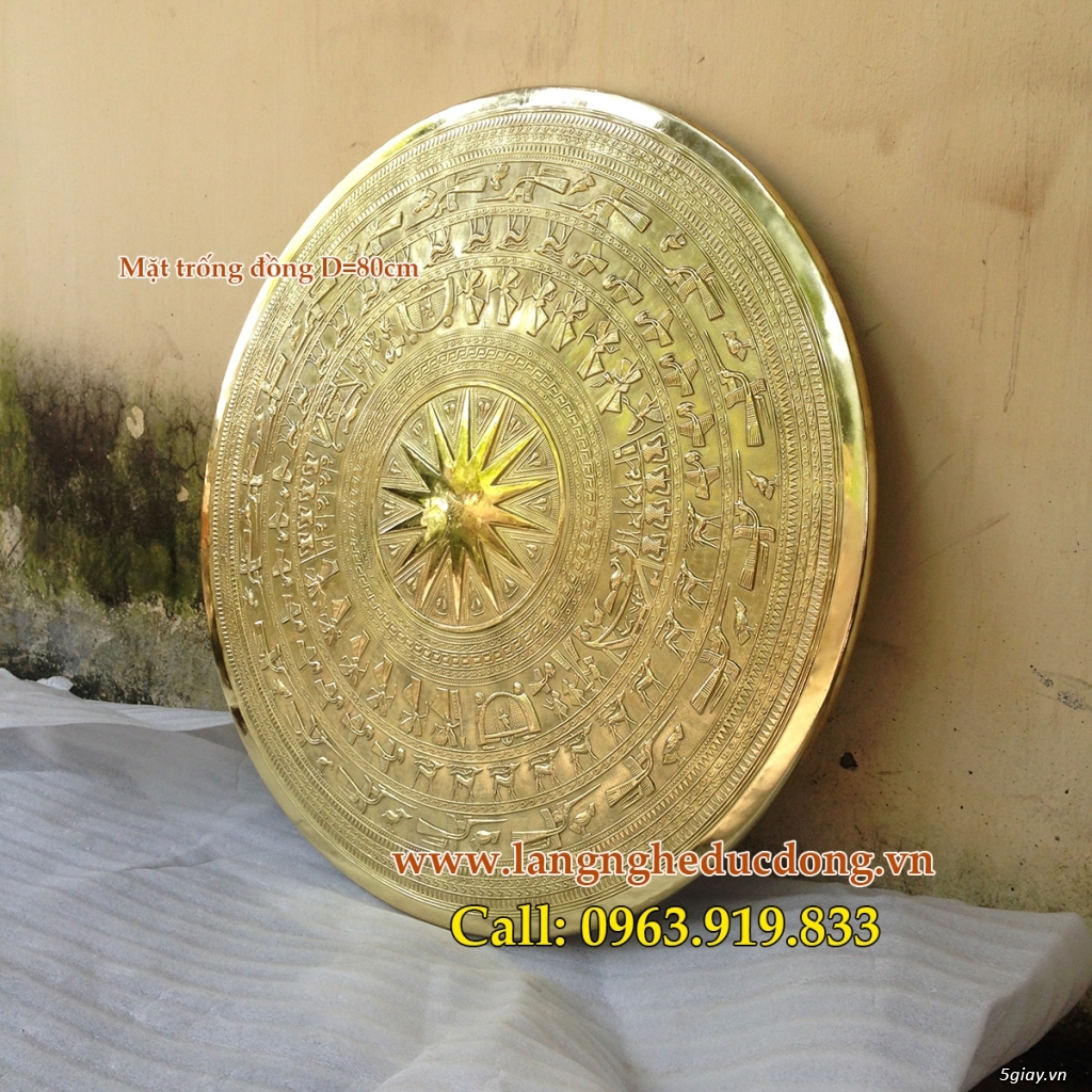 Mặt trống đồng, bán mặt trống đồng D=80cm, mặt trống bằng đồ - 18