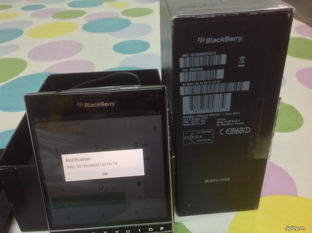 Blackberry passport qt full box 99% hàng DDTM