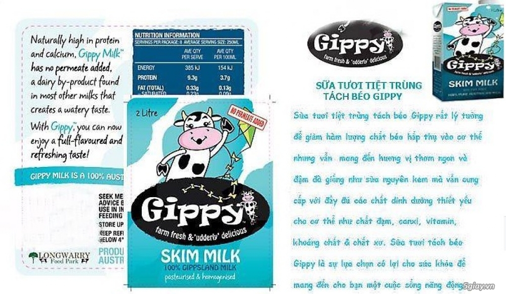 Sữa tươi Úc Gippy giá rẻ nhất thị trường - 6