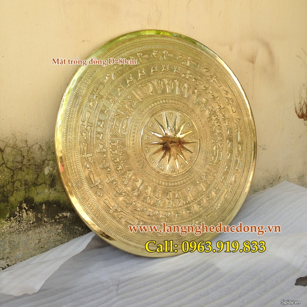 Mặt trống đồng, bán mặt trống đồng D=80cm, mặt trống bằng đồ - 19